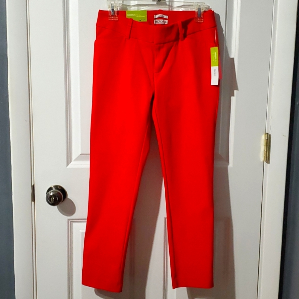 Orange ankle jeans
